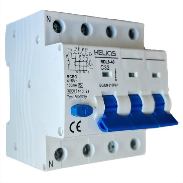 Helios RCBO 32A/100mA Type A 4P